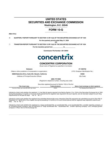 Miniature Concentrix 10-Q Rapport trimestriel 2026 