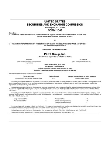 Thumbnail PLBY Group (Playboy) 10-Q Quarterly Report FY2023 