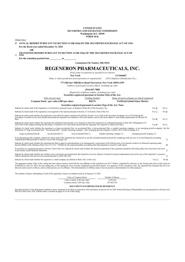 Thumbnail Regeneron Pharmaceuticals 10-K Annual Report 2023