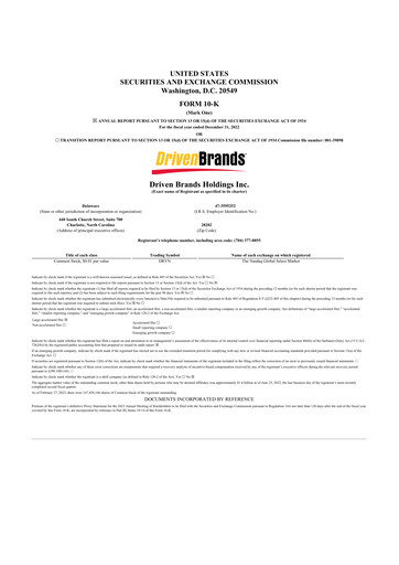 Thumbnail Driven Brands 10-K Annual Report 2022