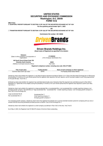 Thumbnail Driven Brands 10-Q Quarterly Report FY2023 