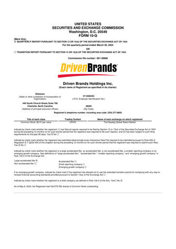 Thumbnail Driven Brands 10-Q Quarterly Report FY2024 