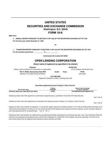 Thumbnail Open Lending 10-K Annual Report 2020