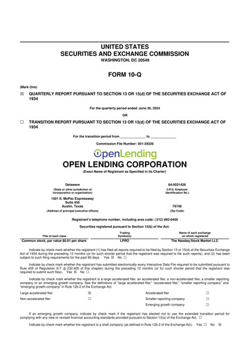 Thumbnail Open Lending 10-Q Quarterly Report FY2024 