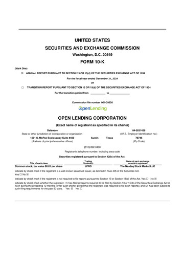 Thumbnail Open Lending 10-K Annual Report 2024