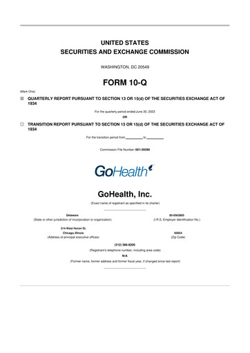 Thumbnail GoHealth 10-Q Quarterly Report FY2023 
