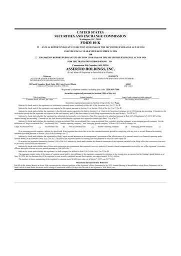 Thumbnail Assertio Holdings 10-K Annual Report 2024