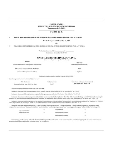 Thumbnail Nautilus Biotechnology 10-K Annual Report 2023