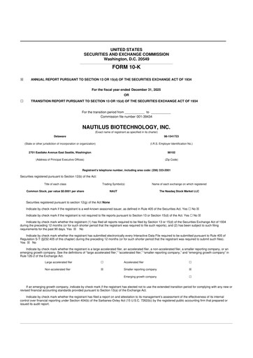 Vorschaubild Nautilus Biotechnology 10-K Jahresbericht 2025