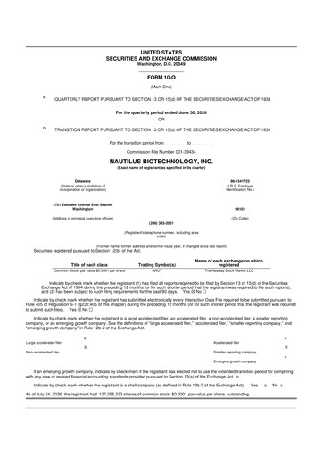 Thumbnail Nautilus Biotechnology 10-Q Quarterly Report FY2026 