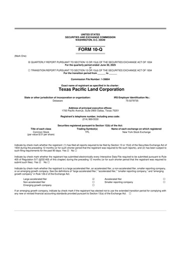 Thumbnail Texas Pacific Land Corporation
 10-Q Quarterly Report FY2025 
