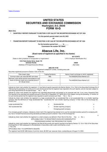 Thumbnail Abacus Global Management 10-Q Quarterly Report FY2023 