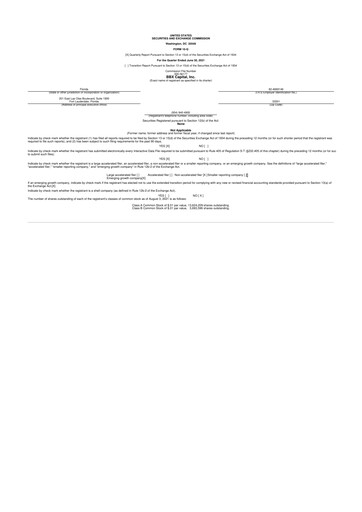 Thumbnail BBX Capital Corporation
 10-Q Quarterly Report FY2021 