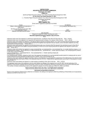 Thumbnail BBX Capital Corporation
 10-K Annual Report 2021