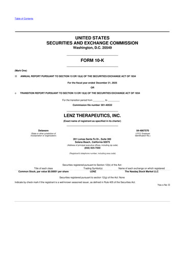 Thumbnail LENZ Therapeutics 10-K Annual Report 