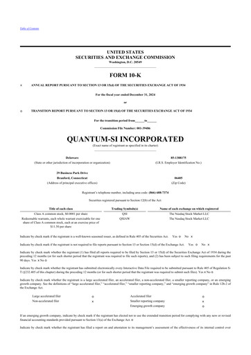 Thumbnail Quantum-Si 10-K Annual Report 2024