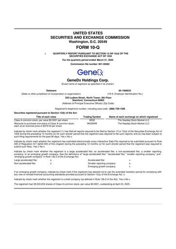 Miniature GeneDx Holdings 10-Q Rapport trimestriel 2025 