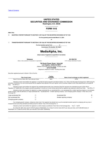 Vorschaubild MediaAlpha 10-Q Quartalsbericht 2024 