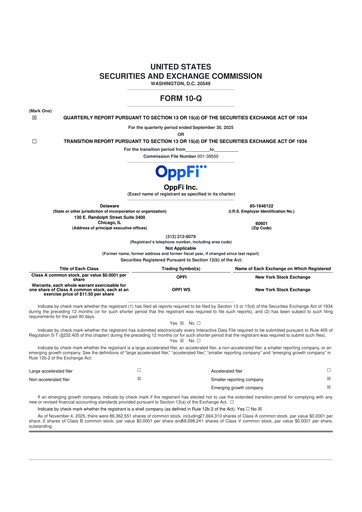 Thumbnail OppFi 10-Q Quarterly Report FY 