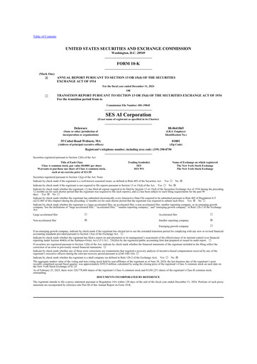 Thumbnail SES AI 10-K Annual Report 2024