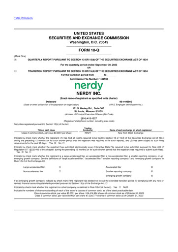 Thumbnail Nerdy, Inc, 10-Q Quarterly Report FY2023 