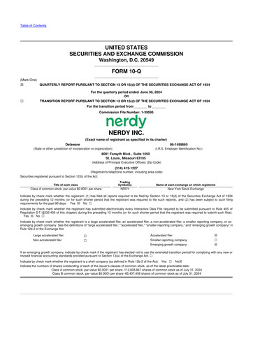 Thumbnail Nerdy, Inc, 10-Q Quarterly Report FY2024 