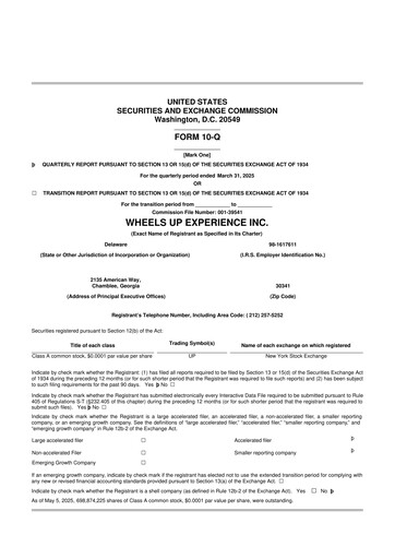Thumbnail Wheels Up 10-Q Quarterly Report FY2025 