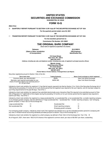Miniature Bark, Inc. 10-Q Rapport trimestriel 2022 