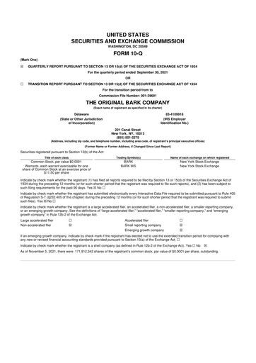 Miniature Bark, Inc. 10-Q Rapport trimestriel 2022 