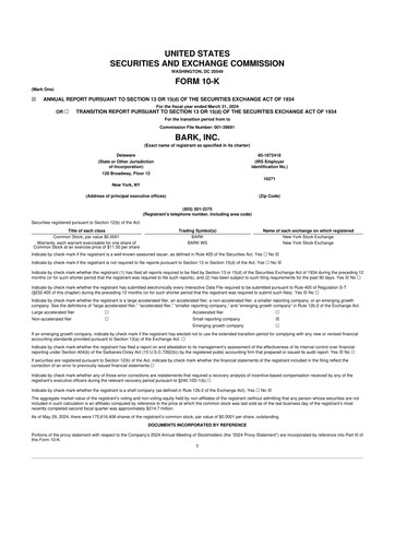 Miniature Bark, Inc. 10-K Rapport annuel 2024