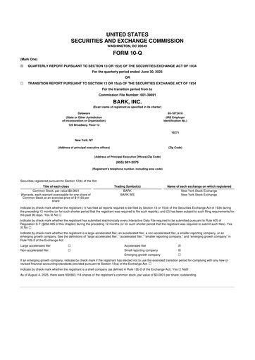 Miniature Bark, Inc. 10-Q Rapport trimestriel 2026 