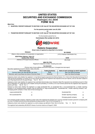 Thumbnail Redwire 10-Q Quarterly Report FY2024 
