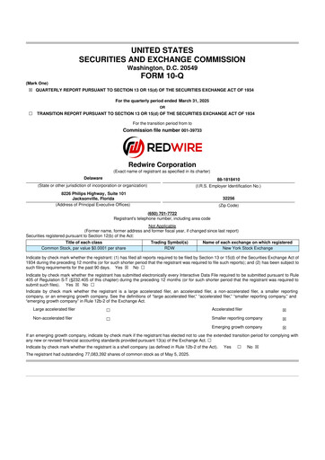 Thumbnail Redwire 10-Q Quarterly Report FY2025 
