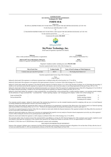 Thumbnail SkyWater Technology 10-K Annual Report 2023