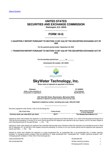 Miniature SkyWater Technology 10-Q Rapport trimestriel 2025 