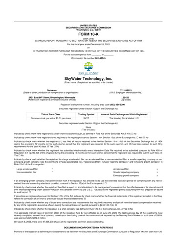 Miniature SkyWater Technology 10-K Rapport annuel 2025