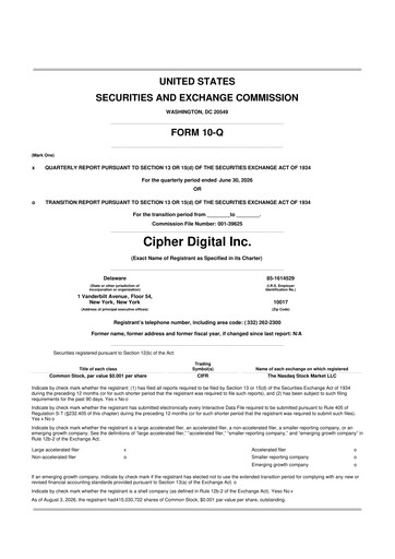 Thumbnail Cipher Mining 10-Q Quarterly Report FY2026 