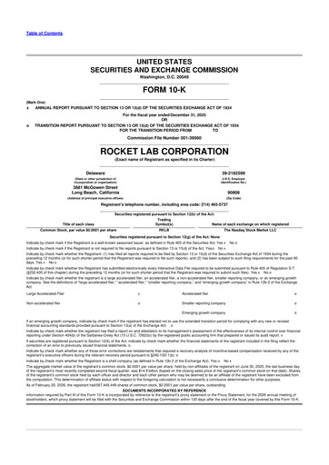 Vorschaubild Rocket Lab 10-K Jahresbericht 2025