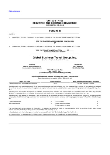 Thumbnail Global Business Travel Group 10-Q Quarterly Report FY2024 