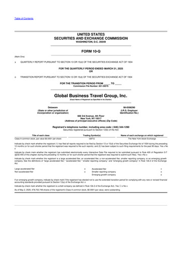 Thumbnail Global Business Travel Group 10-Q Quarterly Report FY2025 