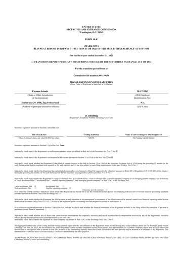 Vorschaubild MoonLake Immunotherapeutics 10-K Jahresbericht 2023