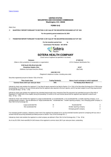 Thumbnail Sotera Health
 10-Q Quarterly Report FY2024 
