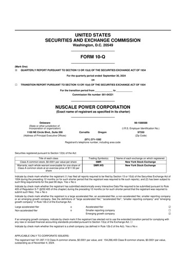 Thumbnail NuScale Power 10-Q Quarterly Report FY 