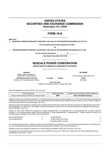 Thumbnail NuScale Power 10-Q Quarterly Report FY 