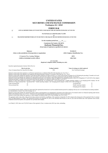 Thumbnail Jackson Financial 10-K Annual Report 2021