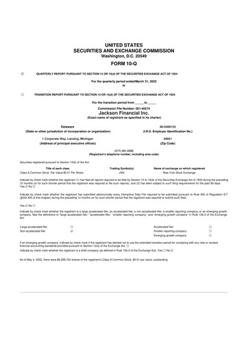 Thumbnail Jackson Financial 10-Q Quarterly Report FY2022 