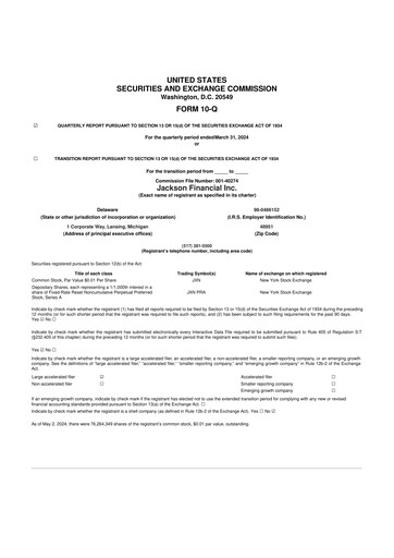 Thumbnail Jackson Financial 10-Q Quarterly Report FY2024 