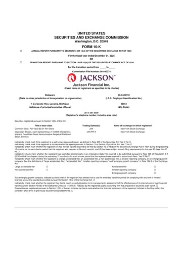Thumbnail Jackson Financial 10-K Annual Report 2025