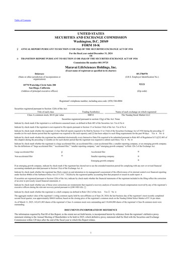 Thumbnail Maravai LifeSciences
 10-K Annual Report 2024