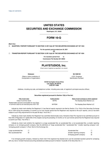 Thumbnail Playstudios 10-Q Quarterly Report FY 